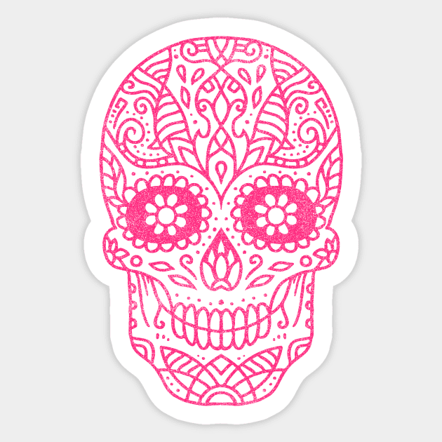 Pink skull Sticker by LemonBox